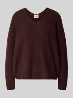 MOS MOSH Gebreide pullover van wolmix model 'THORA'