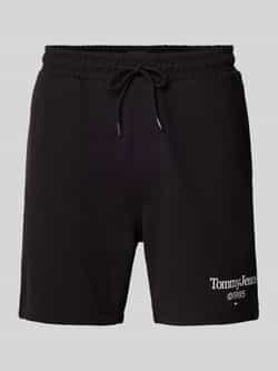 Tommy Jeans Regular fit sweatshorts met labelstitching