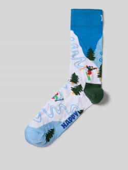 Happy Socks Sokken met labelprint model 'SHADOW'