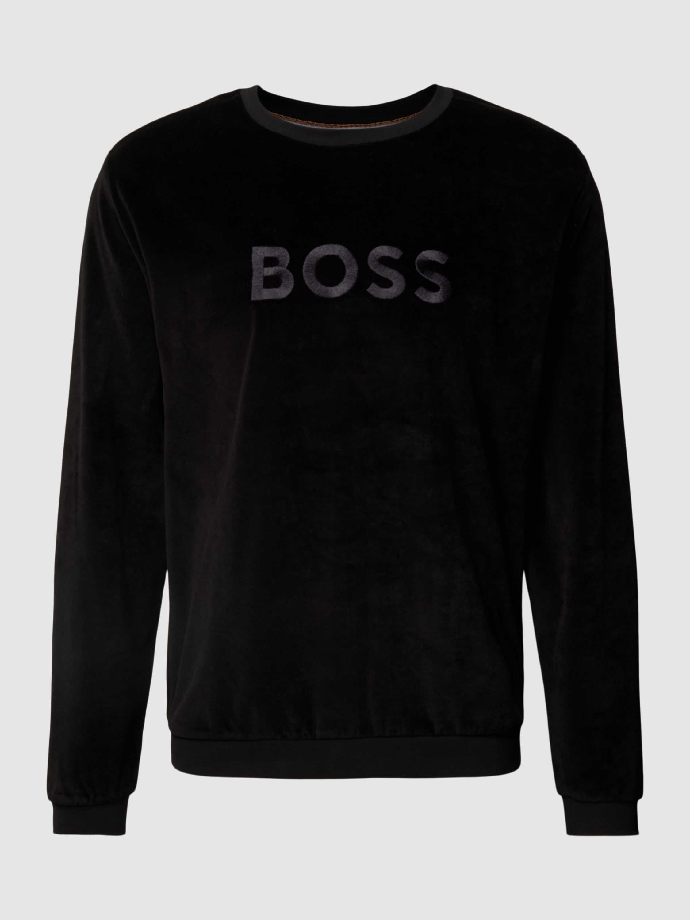 Boss Sweatshirt met labelstitching model 'Soleri'