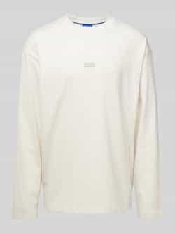 Hugo Blue Shirt met lange mouwen en labelprint model 'Nichaboso'