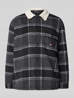Tommy Jeans Regular fit overhemdjack met knoopsluiting model 'CHECK SHERPA'