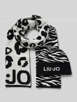 Liu Jo White Beanie in een set met sjaal model 'Sciarpa'