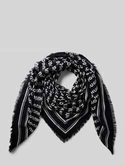 HUGO Sjaal Alycia 120*120 met logoprints