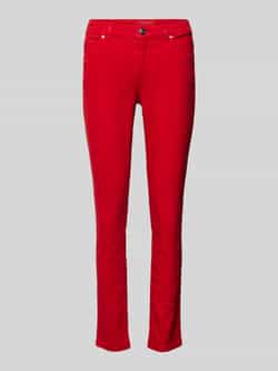 Oui Slim fit broek met verkort model