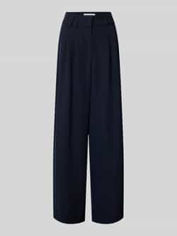 RAFFAELLO ROSSI Wide leg stoffen broek met bandplooien model 'MAYLA'