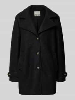 Ichi Relaxed fit lange jas van wolmix model 'Tipa'