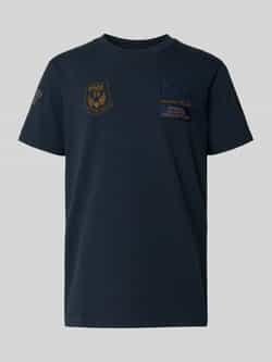 PME Legend T-shirt met logo- en motiefstitchings model 'ON'