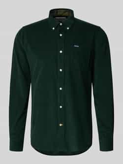 Barbour Tailored fit ribcordoverhemd met borstzak model 'Ramsey'