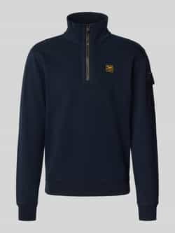 PME Legend Sweatshirt met schipperskraag en labeldetail