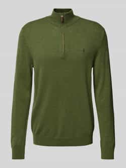 Ralph Lauren Klassieke Olijf Wool Quarter-Zip Jumper Green Heren
