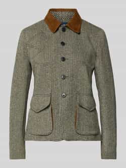 Polo Ralph Lauren Slim fit blazer van wolmix met klepzakken