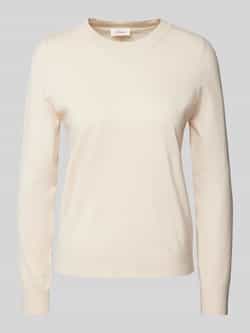 S.Oliver RED LABEL Regular fit gebreide pullover van viscosemix met ribboorden