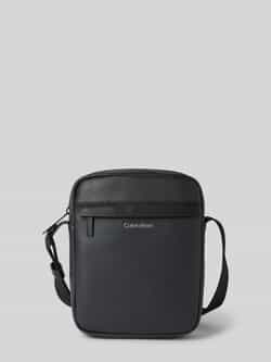 Calvin Klein Zwarte Heren Schoudertas Verstelbare Band Black Heren