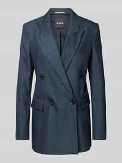 Hugo Boss Getailleerde Blazer met Klassieke Details Blue Dames