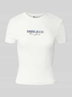 TOMMY JEANS Shirt met korte mouwen TJW SLIM LOGO 2 POINTELLE TEE