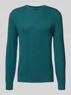 Christian Berg Men Gebreide pullover met ribboorden