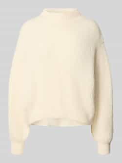 American vintage Oversized gebreide pullover met opstaande kraag