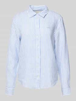 Gant Regular fit linnen overhemdblouse met logostitching