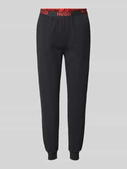 HUGO Relaxed fit sweatpants met elastische band met label model 'SPORTY'