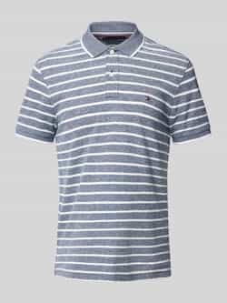 Tommy Hilfiger Regular fit poloshirt van een mix van katoen en linnen