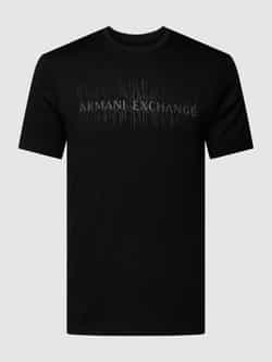 Armani Exchange T-shirt met strass-steentjes