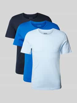 Boss T-shirt met logostitching in een set van 3 stuks
