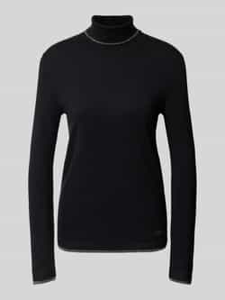 Liu Jo White Gebreide pullover met opstaande kraag