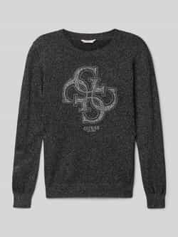 Guess Regular fit pullover van viscosemix in gebreide look