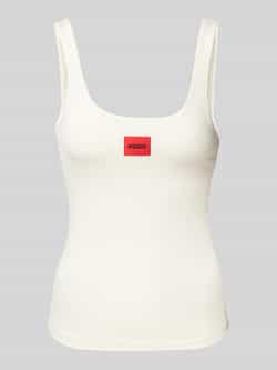 HUGO underwear Top VEST RED LABEL met rode labelpatch