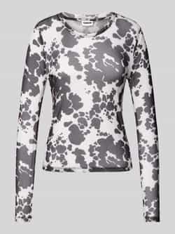 Noisy May Shirt met lange mouwen in semi-transparant design model 'JUDITH'