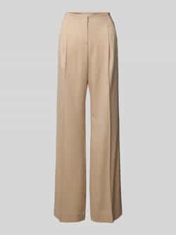 More Wide leg stoffen broek met persplooien