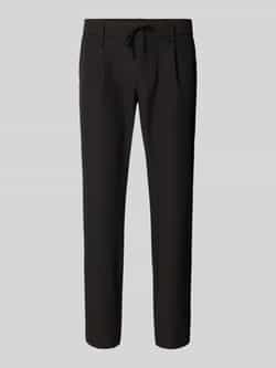 BOSS GREEN Geweven broek T Convert-Pleat met trekkoord en merklabel
