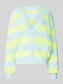 American vintage Oversized gebreid jack in een combinatie van linnen en kasjmier