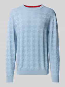 HUGO Gebreide pullover met ribboorden model 'Sargyle'
