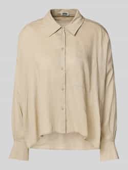 Drykorn Relaxed fit linnen blouse met borstzak model 'NAMIDA'
