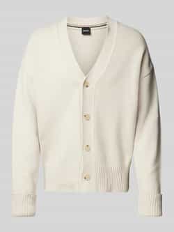 Boss Cardigan met extra brede schouders model 'Ballaco'