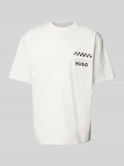 HUGO T-shirt met labelprint model 'Drallie'