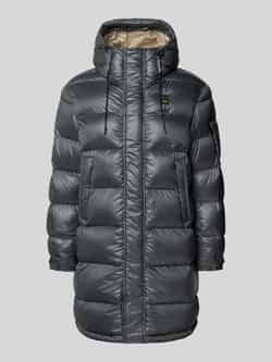 Blauer Usa Regular fit gewatteerde lange jas met logo-applicatie model 'Aldrich'