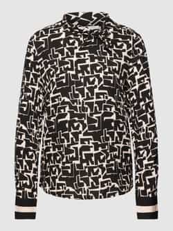 Christian Berg Woman Tie-neckblouse met all-over motief