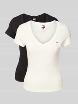 TOMMY JEANS T-shirt TJW 2PACK V-NECK TEE (set 2-delig 2 stuks)