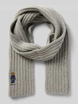 Polo Ralph Lauren Wollen sjaal met label- en motiefstitching model 'BEAR'