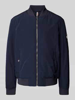 Boss Navy Blue Bomber Jacket Blue Heren