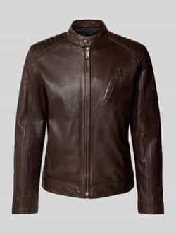 Strellson Regular fit leren jack van lamsnappa model 'PIERS'