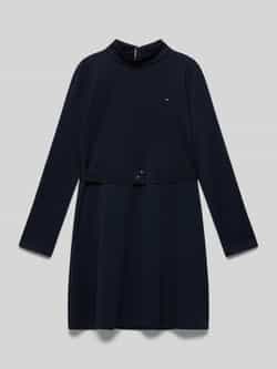 Tommy Hilfiger Teens Jurk met labelstitching en ceintuur