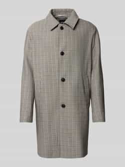 Boss Relaxed fit lange jas met ruitmotief model 'C-CLARK-253'