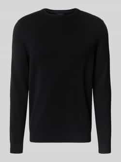Christian Berg Men Regular fit kasjmier pullover met ronde hals