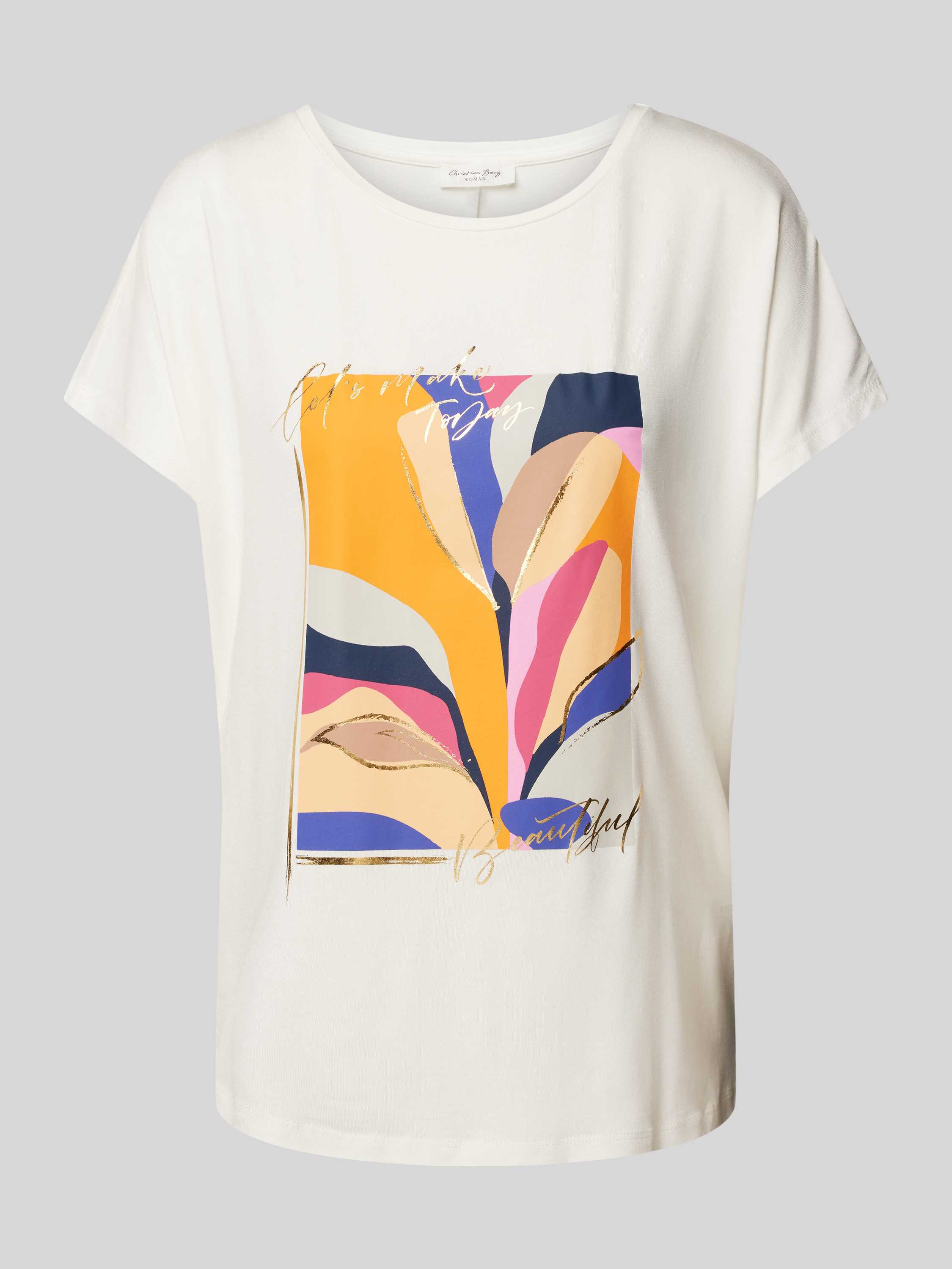 Christian Berg Woman T-shirt met motiefprint en ronde hals