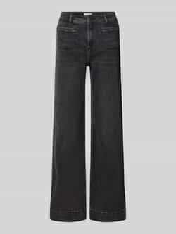 Christian Berg Woman Flared fit jeans van katoenmix met paspelzakken