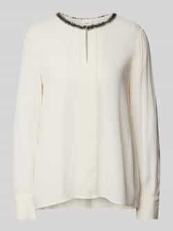 S.Oliver BLACK LABEL Blouse met lange mouwen met decoratieve applicatie aan de halslijn